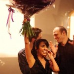 rita holding up flowers